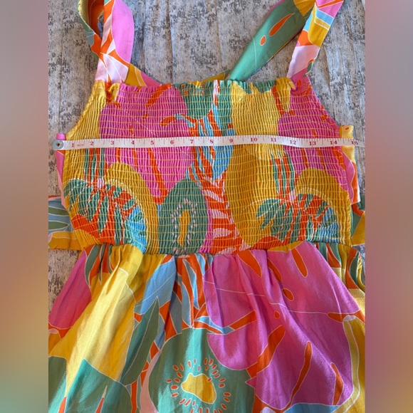NEW w/Tags Show Me Your MuMu Colorful Collin's Smocked Mini Dress Size Large - Picture 8 of 9